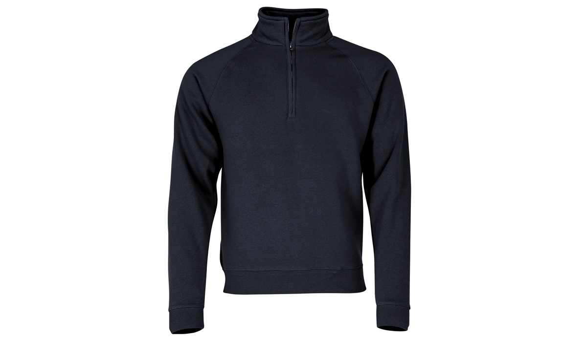 Premium Zip Neck Sweat Shirt Unisex - dunkle marine