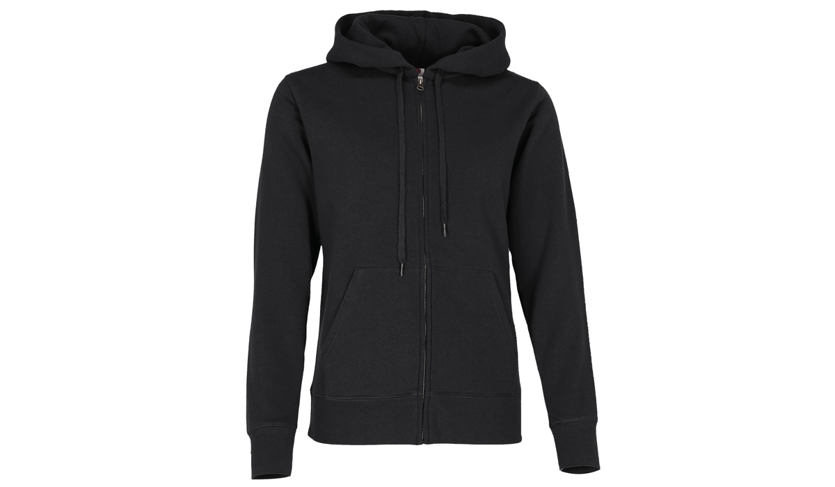 Premium Kapuzen-Sweatjacke Ladies - schwarz