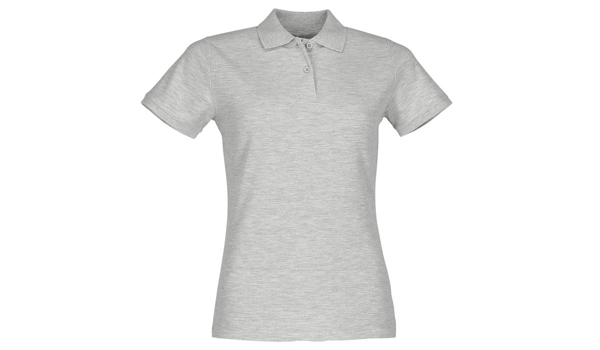 ladies premium polo - heather gray