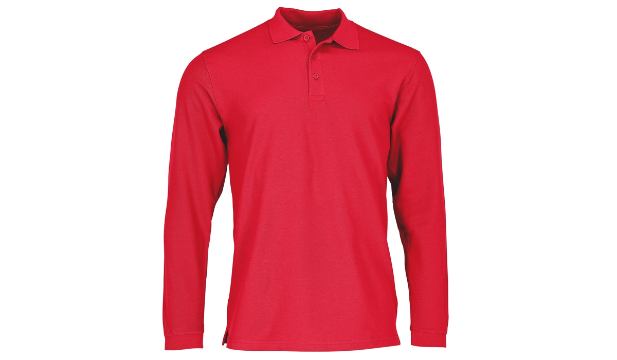 Premium Langarm-Polo Unisex - rot