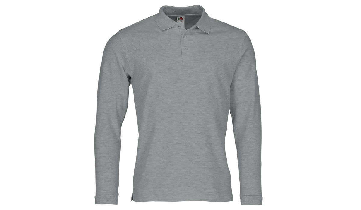 premium long sleeve polo unisex - athletic heather