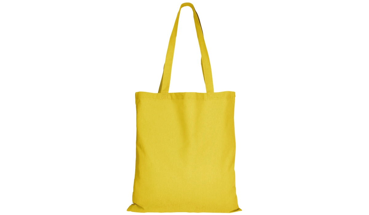 Cotton bag Classic with two long handles - yellow