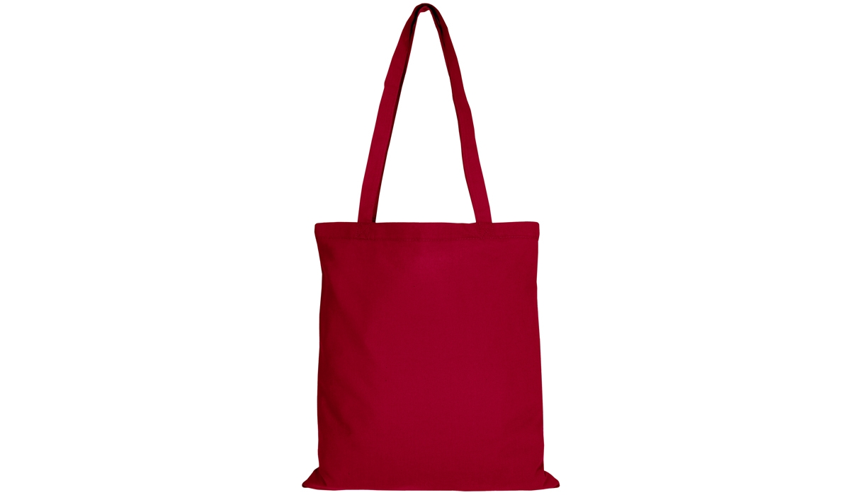 Cotton bag Classic with two long handles - dark red