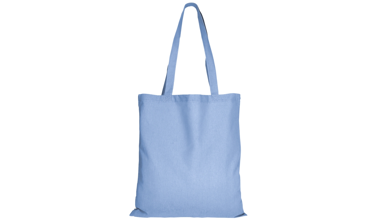 Baumwolltasche Classic mit zwei langen Henkeln - himmelblau
