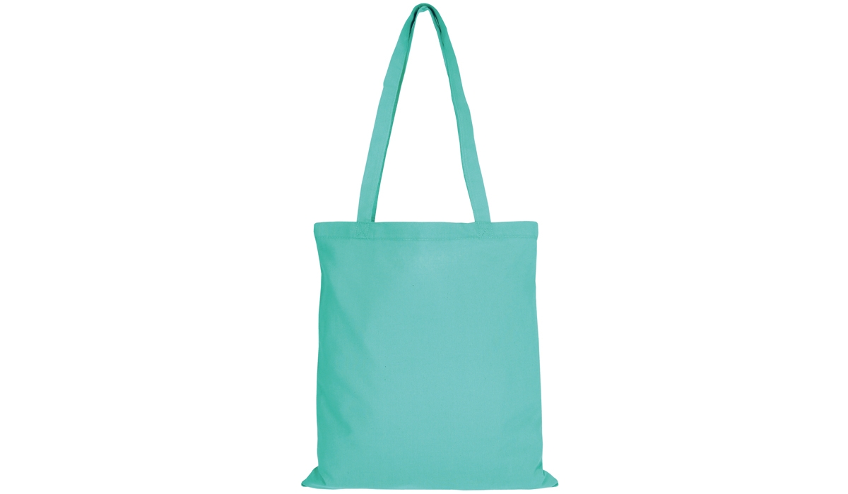 Cotton bag Classic with two long handles - mint