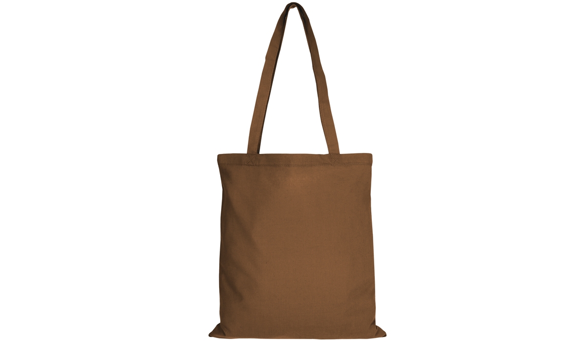 Cotton bag Classic with two long handles - brown