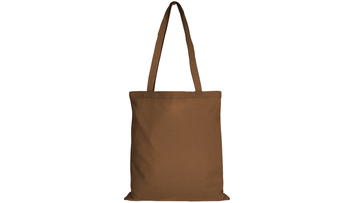Baumwolltasche Classic mit zwei langen Henkeln - braun