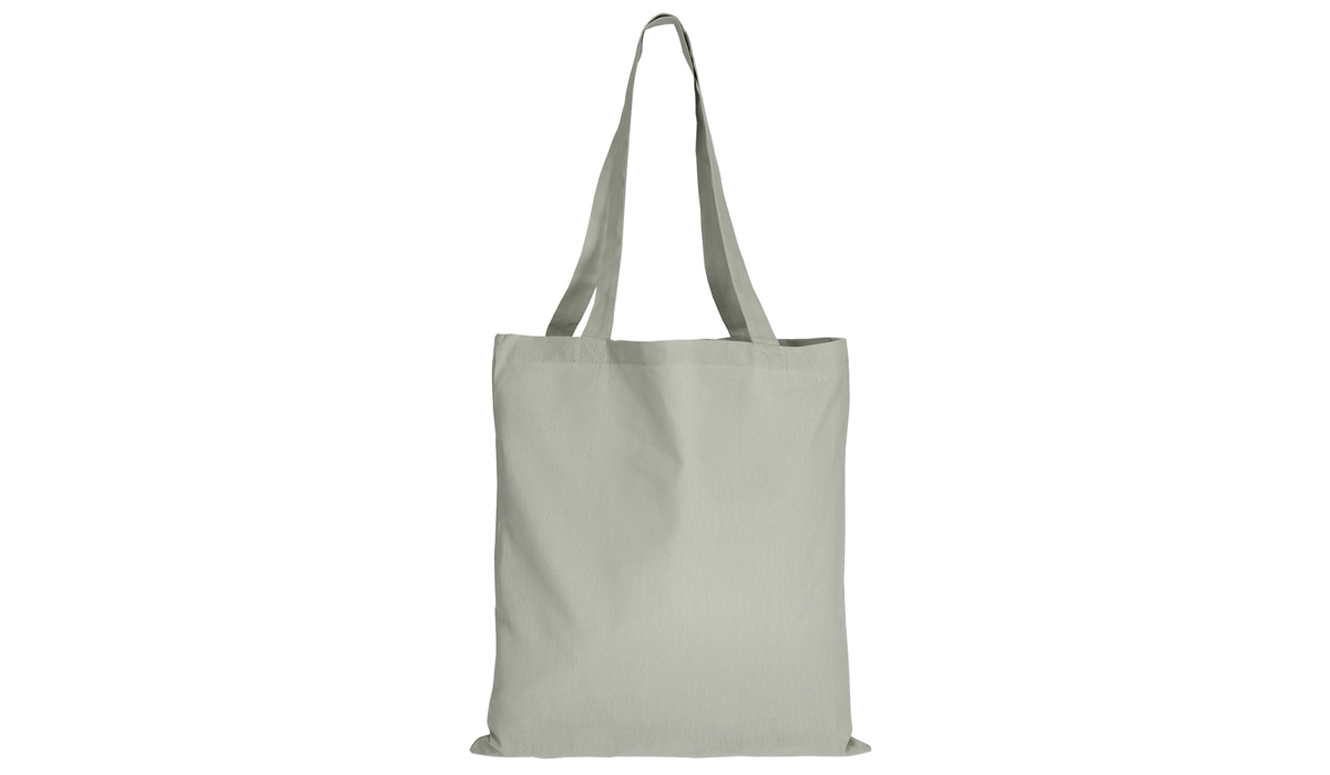 Cotton bag Classic with two long handles - gray