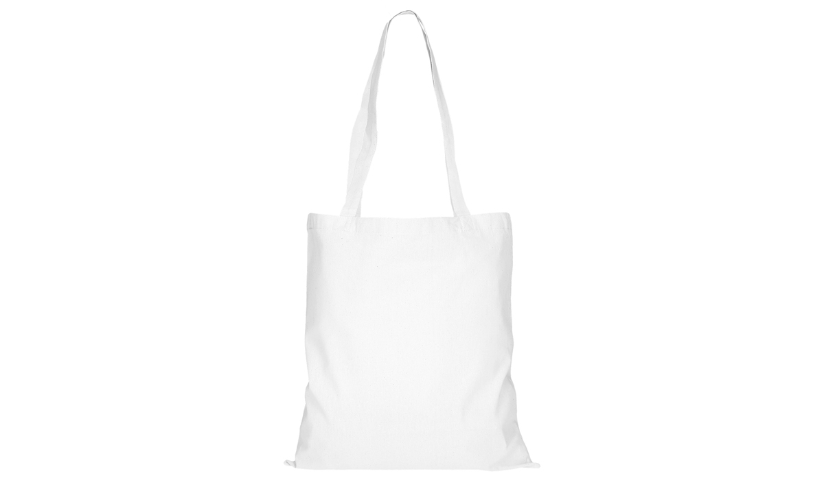Baumwolltasche Classic mit zwei langen Henkeln - weiß