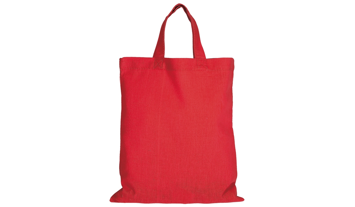 Baumwolltasche Midi mit zwei kurzen Henkeln - rot