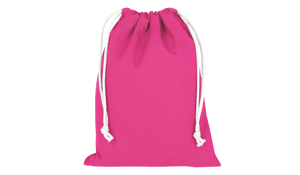 Pull bag with double drawstring 15 x 20 cm - pink
