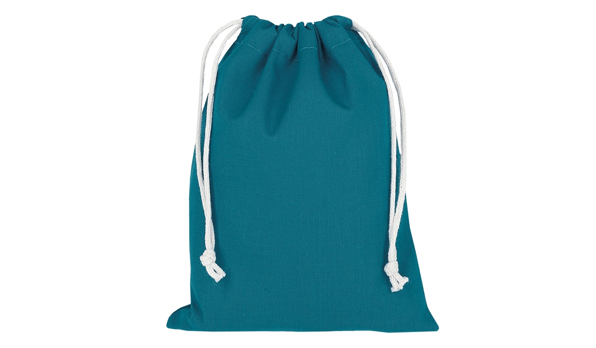 Pull bag with double drawstring 15 x 20 cm - petrol
