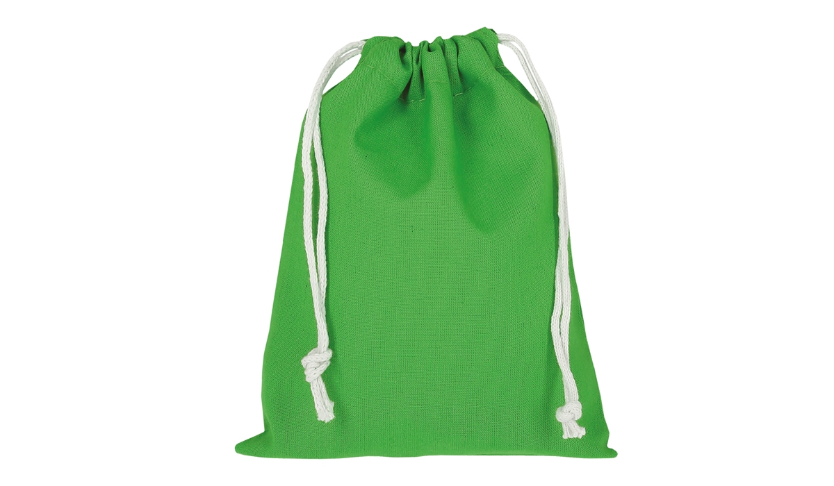 Pull bag with double drawstring 15 x 20 cm - may green