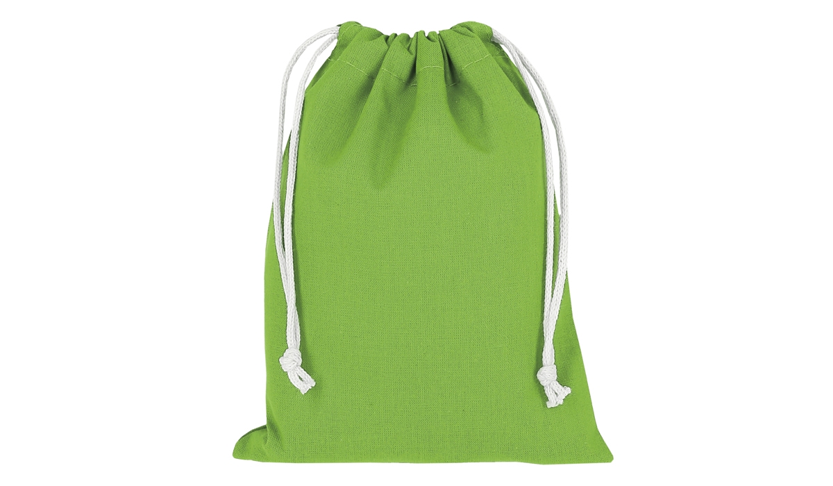 Pull bag with double drawstring 15 x 20 cm - lime green