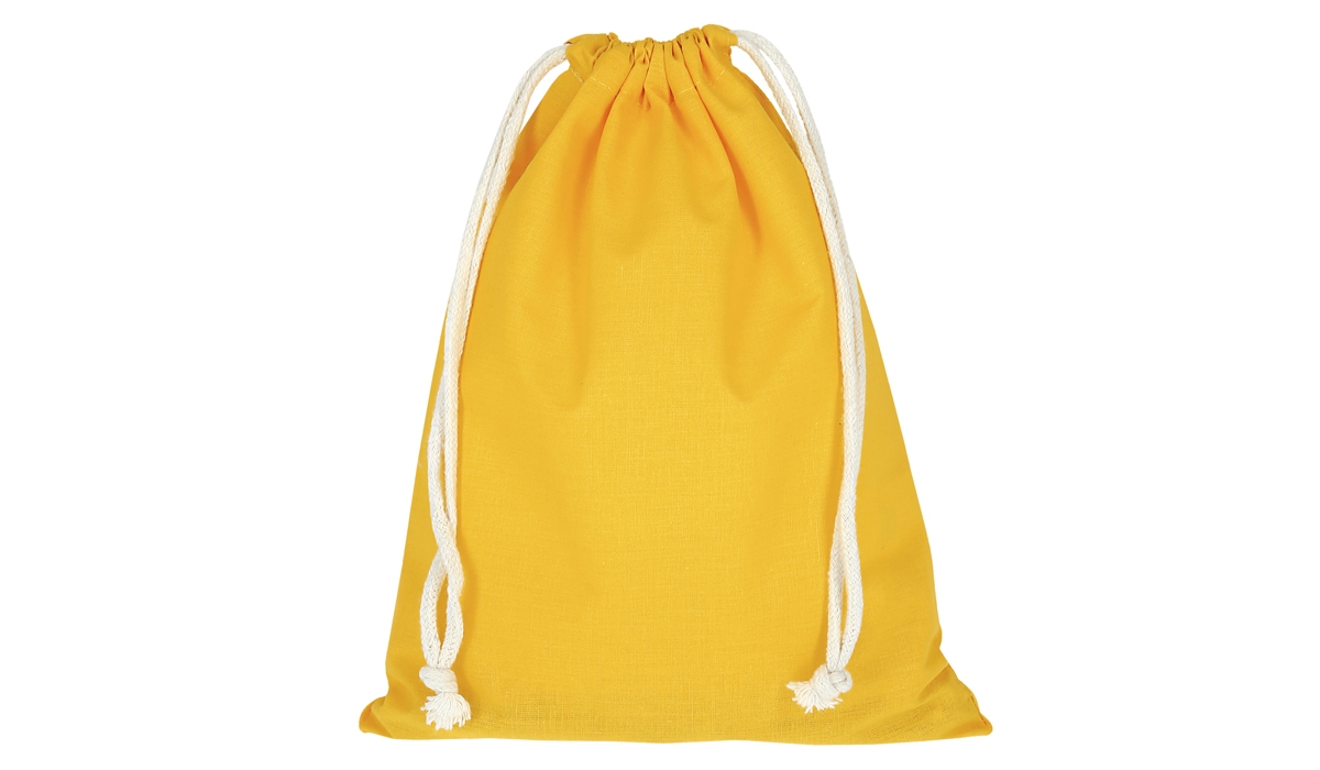 Pull bag with double drawstring 25 x 30 cm - sunflower yellow
