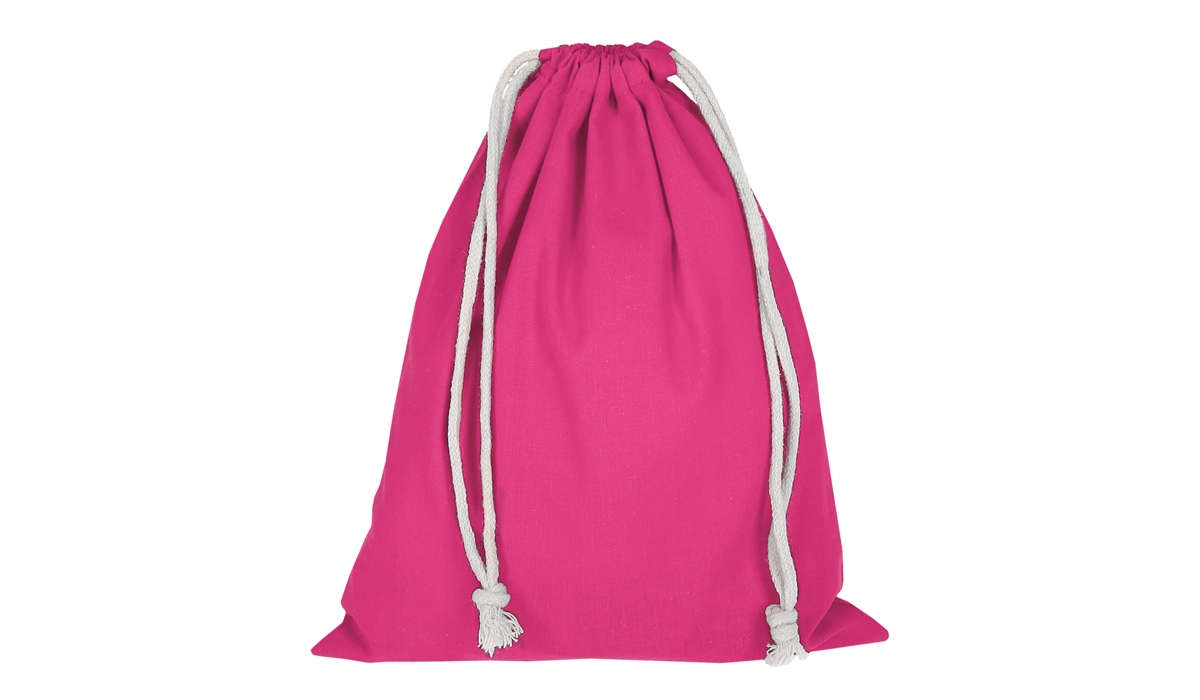 Pull bag with double drawstring 25 x 30 cm - pink