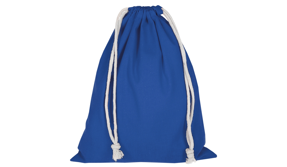 Pull bag with double drawstring 25 x 30 cm - royal blue