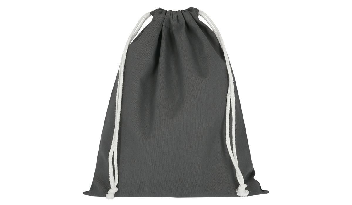 Pull bag with double drawstring 25 x 30 cm - steel gray