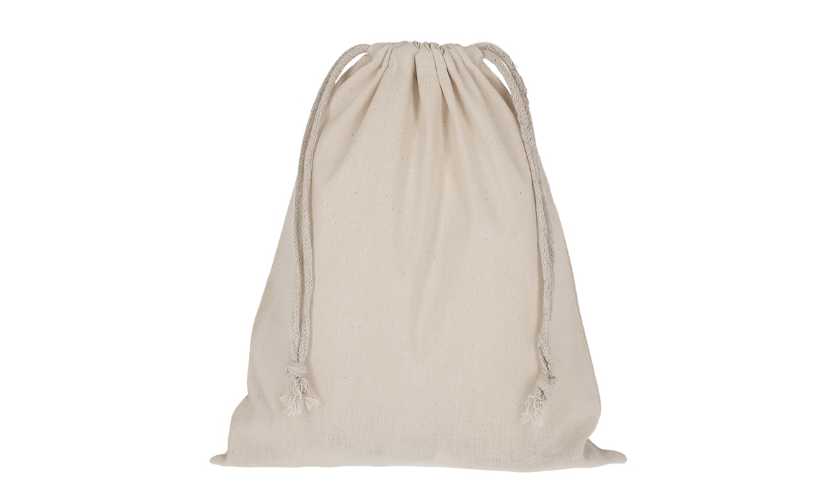 Pull bag with double drawstring 25 x 30 cm - nature