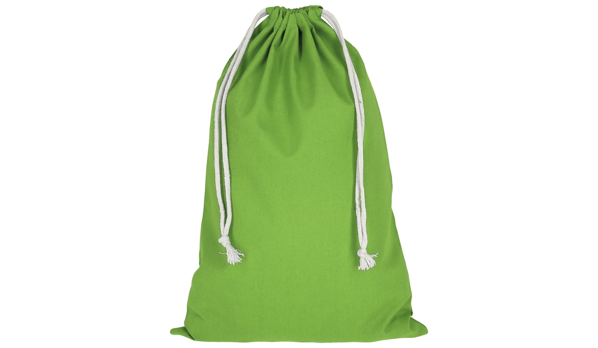 Pull bag with double drawstring 30 x 45 cm - lime green