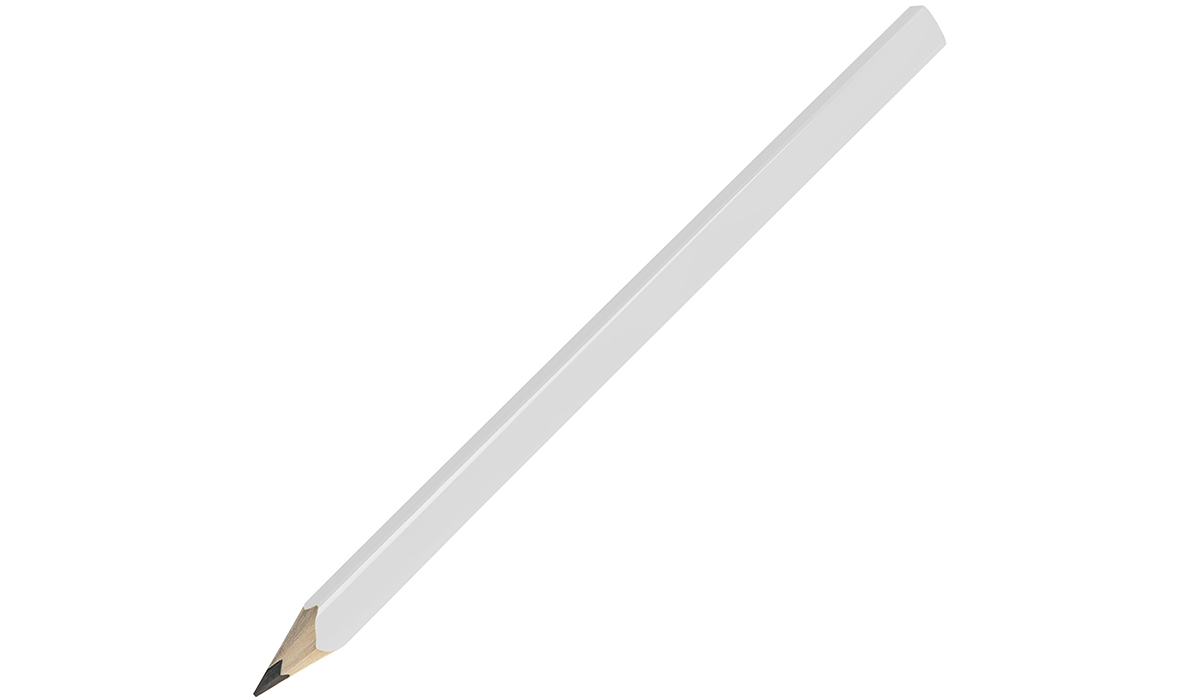 Zimmermannsbleistift - weiß