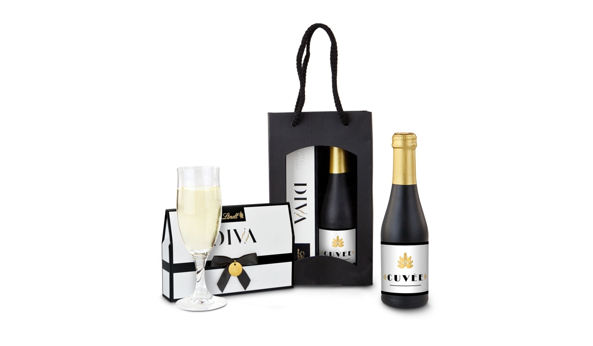 Gift box / Present set: DIVA & piccolo in elegant bag
