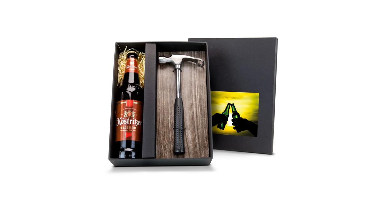 Geschenkset / Präsenteset: Feierabend-Hammer