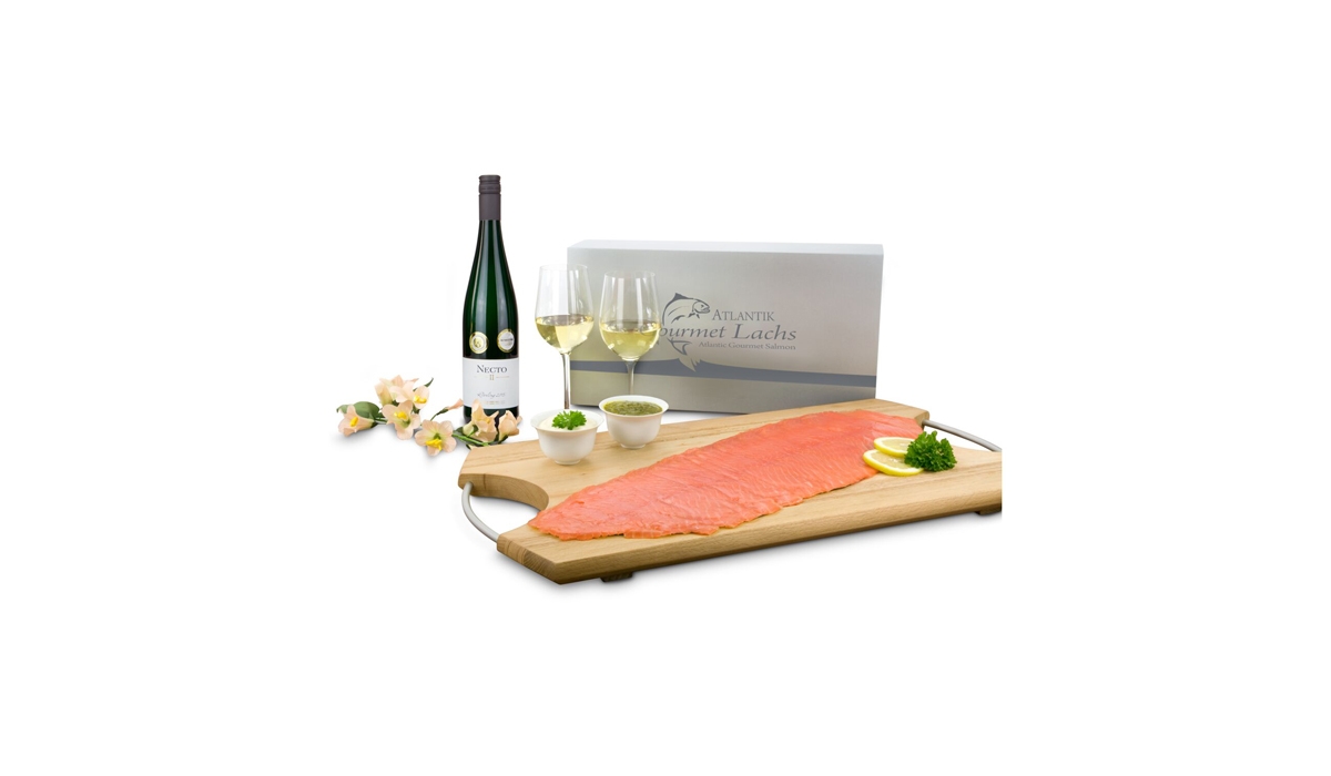 Geschenkartikel / Präsentartikel: Lachs-Geschenk: Genießer