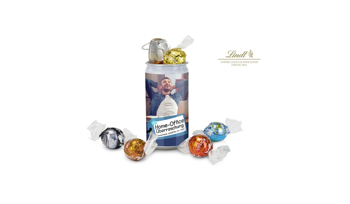 Geschenkartikel / Präsentartikel: Lindt-Geheimnis Home-Office Überraschung (6 Lindor Kugeln)