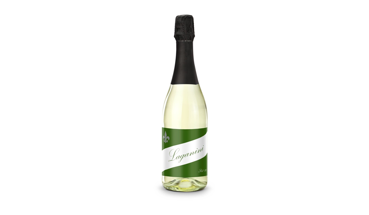 Sekt Cuvée - Flasche klar - Kapselfarbe Schwarz, 0,75 l