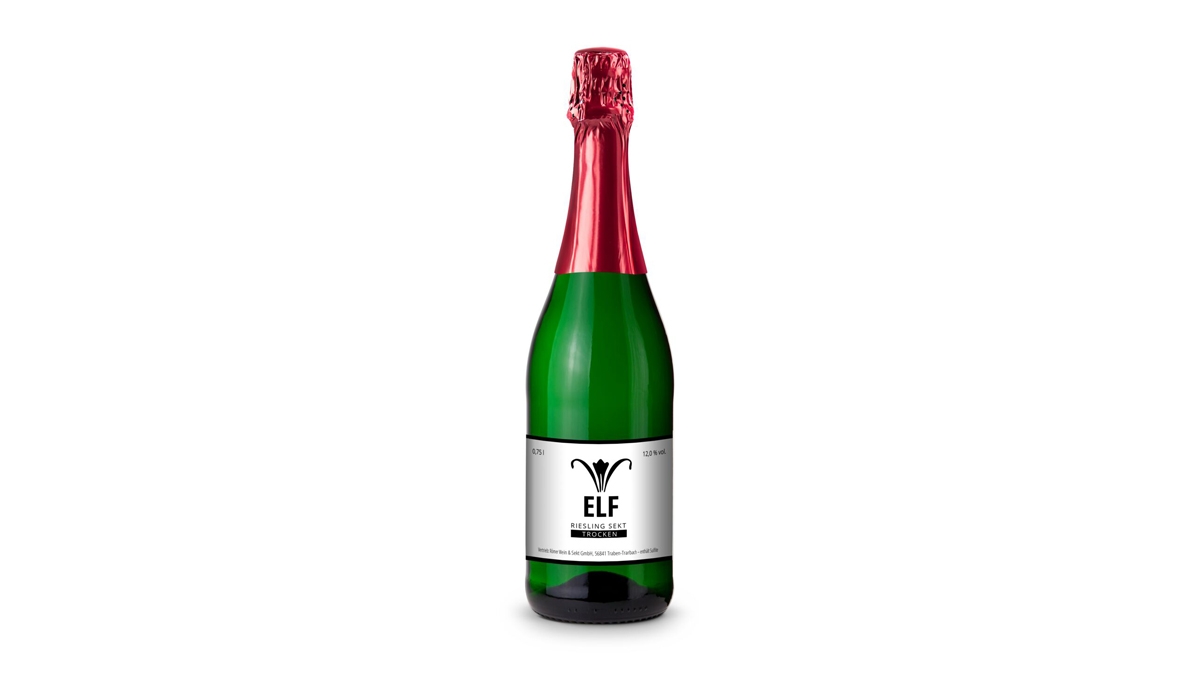 Sparkling wine Riesling - green - Capsule red, 0.75 l