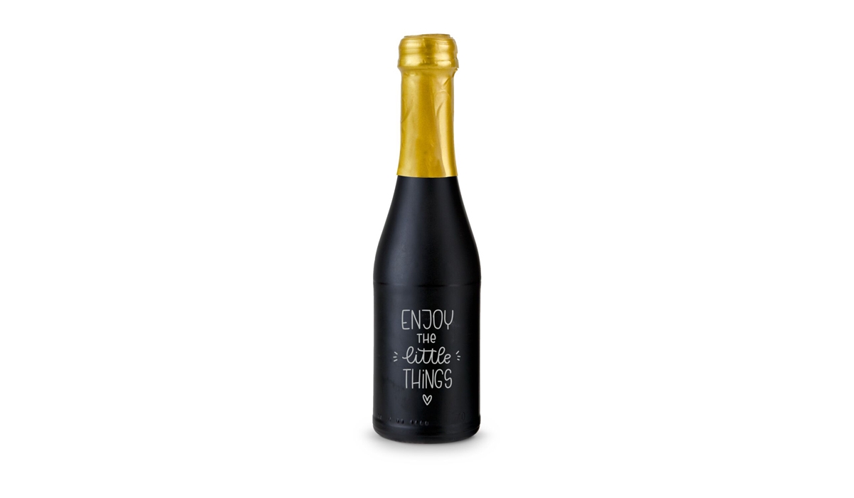 Promo Secco Piccolo - Fl. schwarz matt - Kapsel gold, 0,2 l