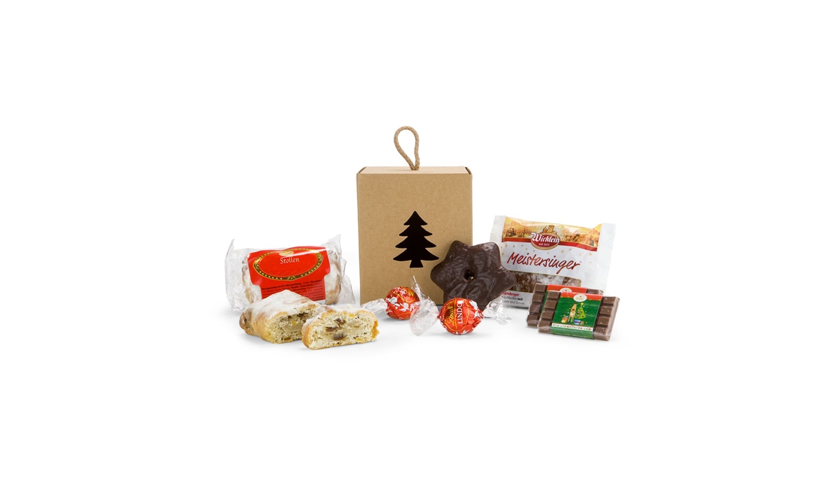 Geschenkset / Präsenteset: Süße Tannenbaumbox
