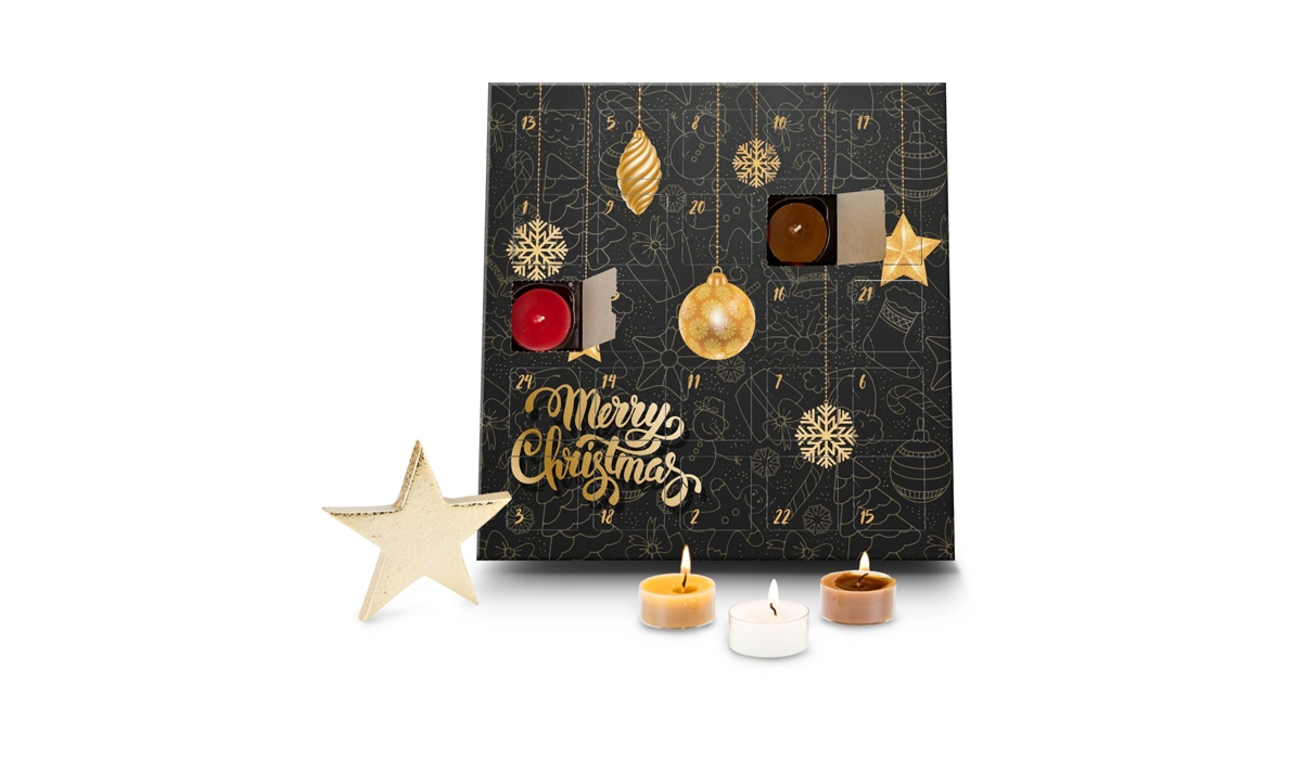 Geschenkartikel: Duftkerzen Adventskalender Merry Christmas