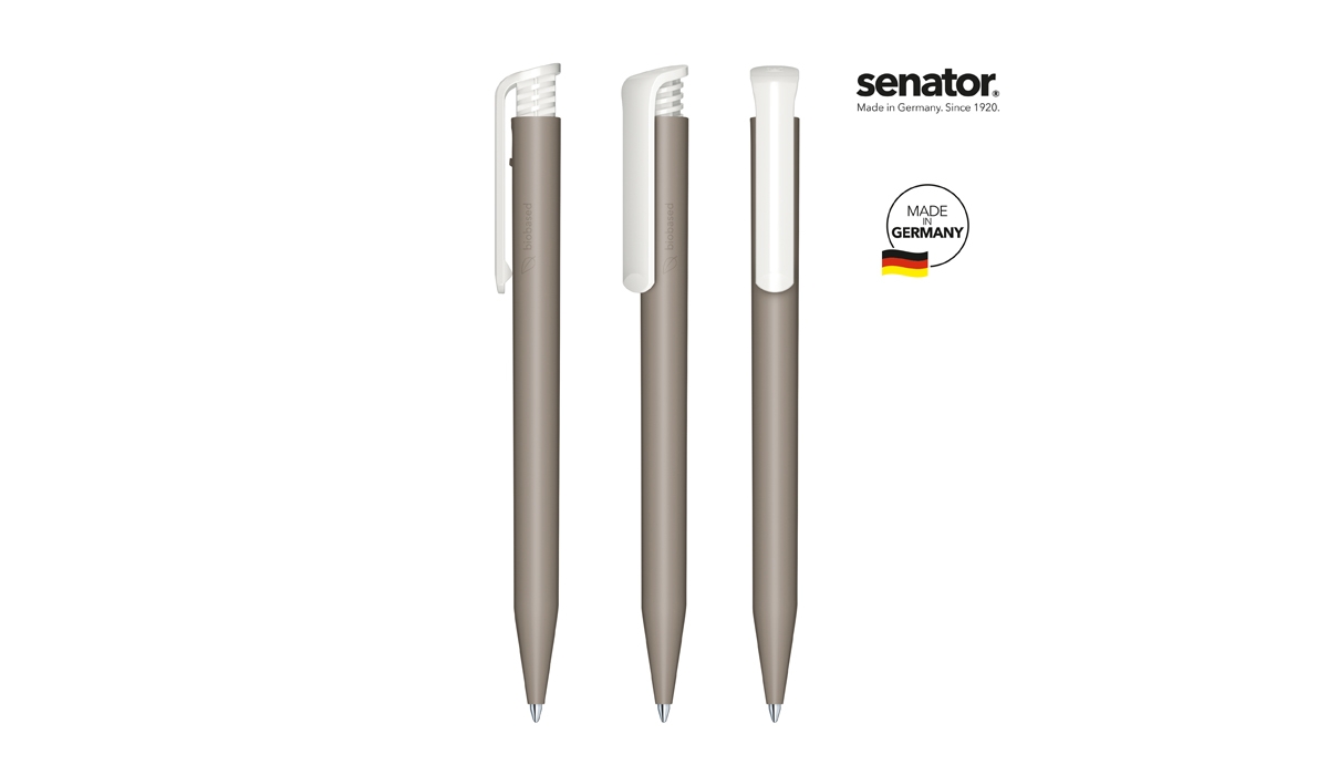 Druckkugelschreiber Super Hit Bio warm grau 10