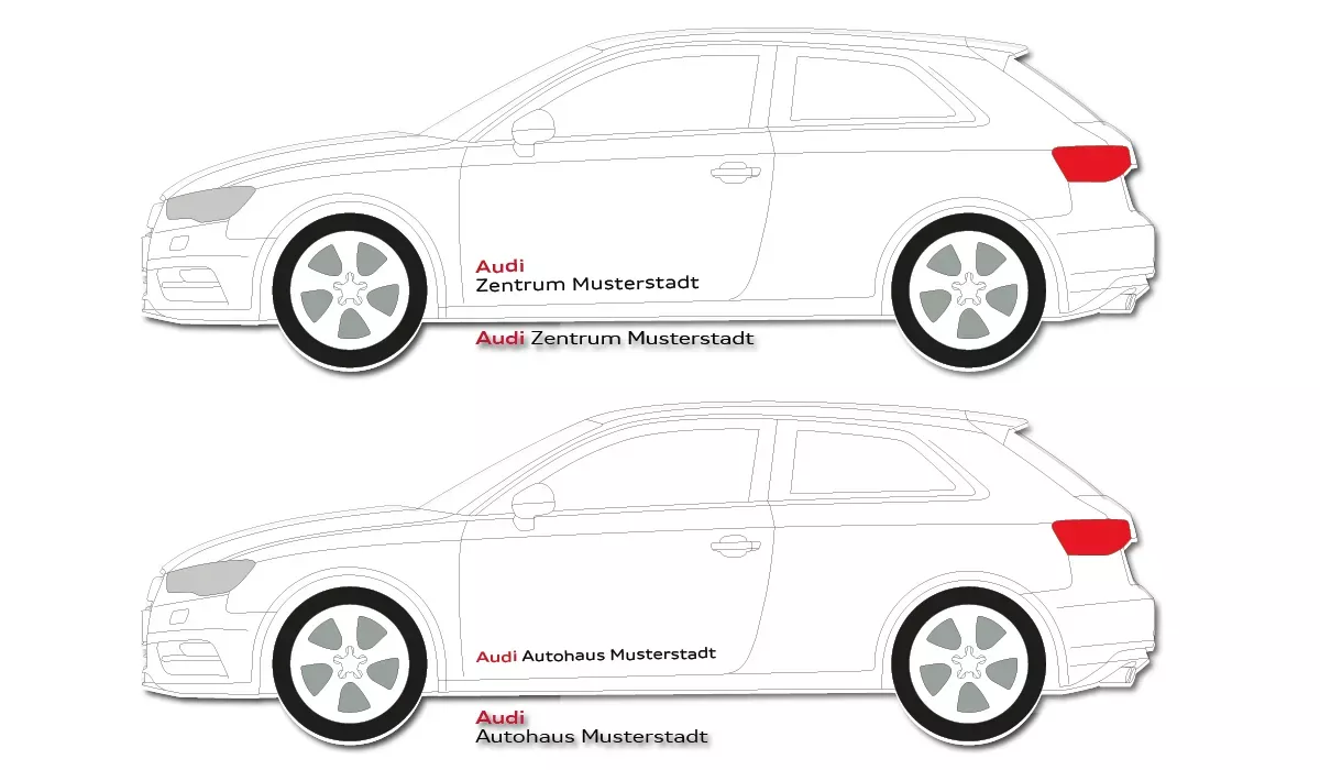 AUDI Fahrzeugbeschriftung