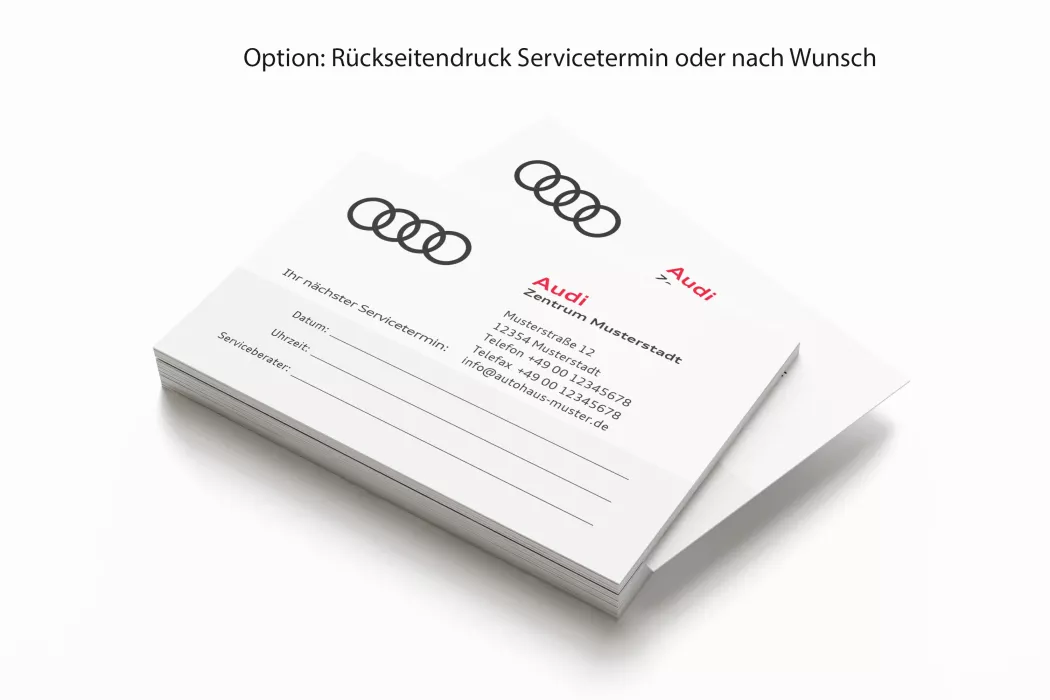 AUDI Center Appointment Cards