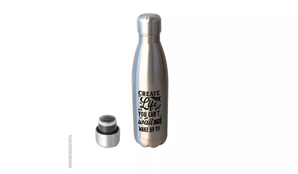 Edelstahl-Trinkflasche 500 ml - silber