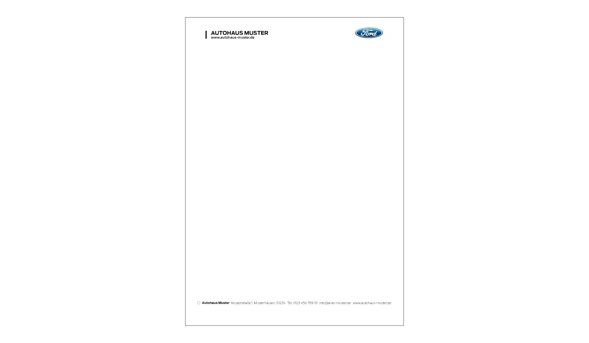 FORD Stationery with company imprint
