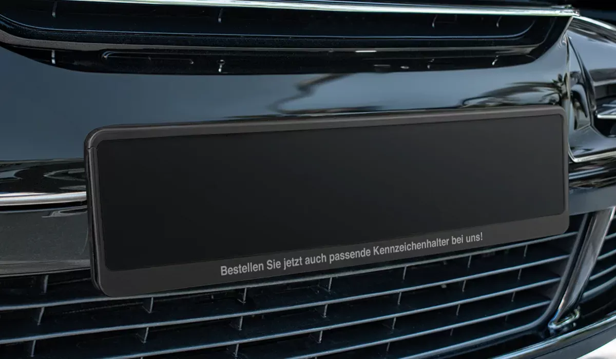Blank license plate inserts black
