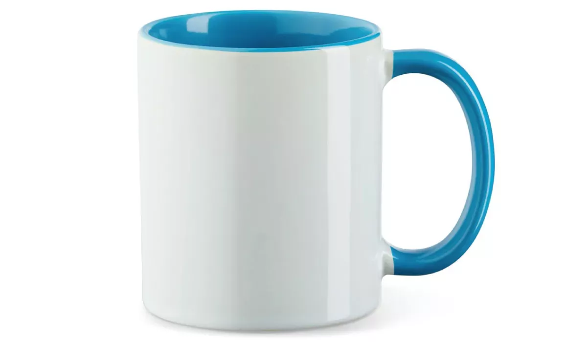 Keramiktasse Funny 330 ml - weiß/hellblau