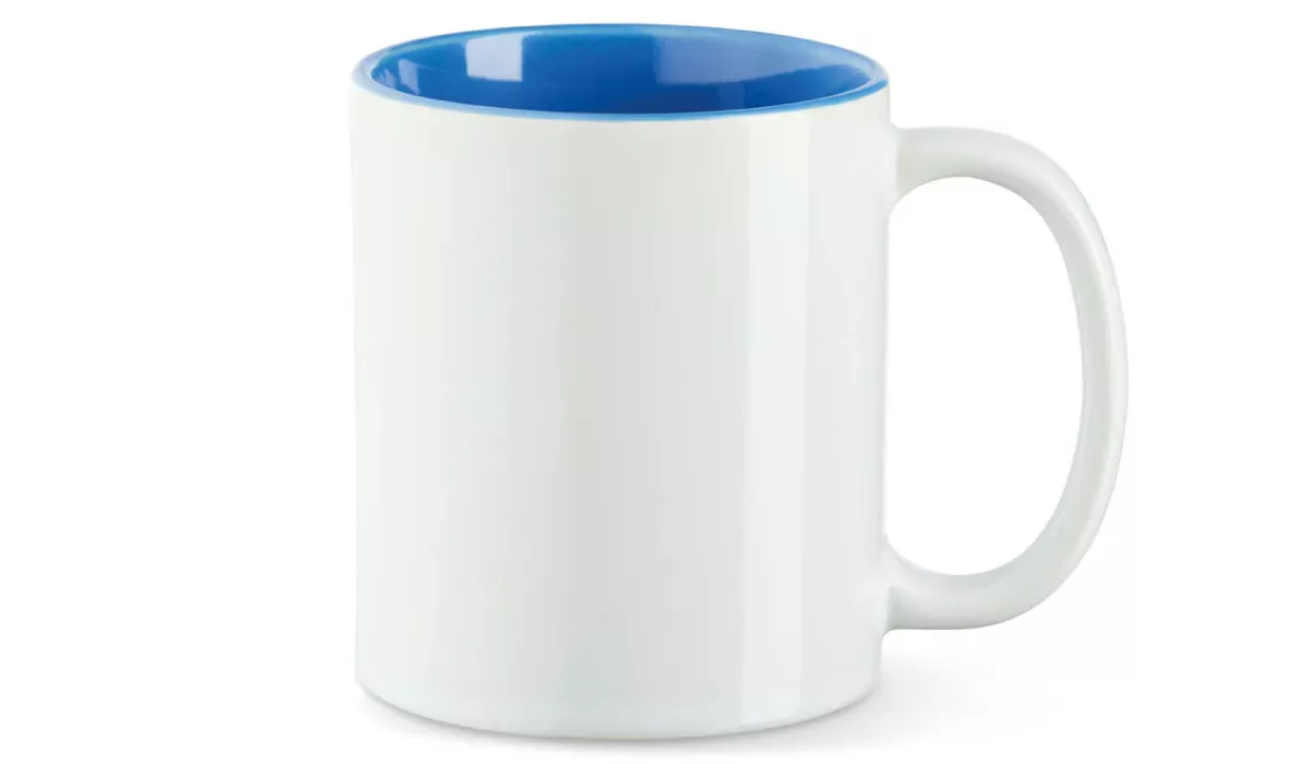 Keramiktasse Maria 330 ml - weiß/cambridge blau
