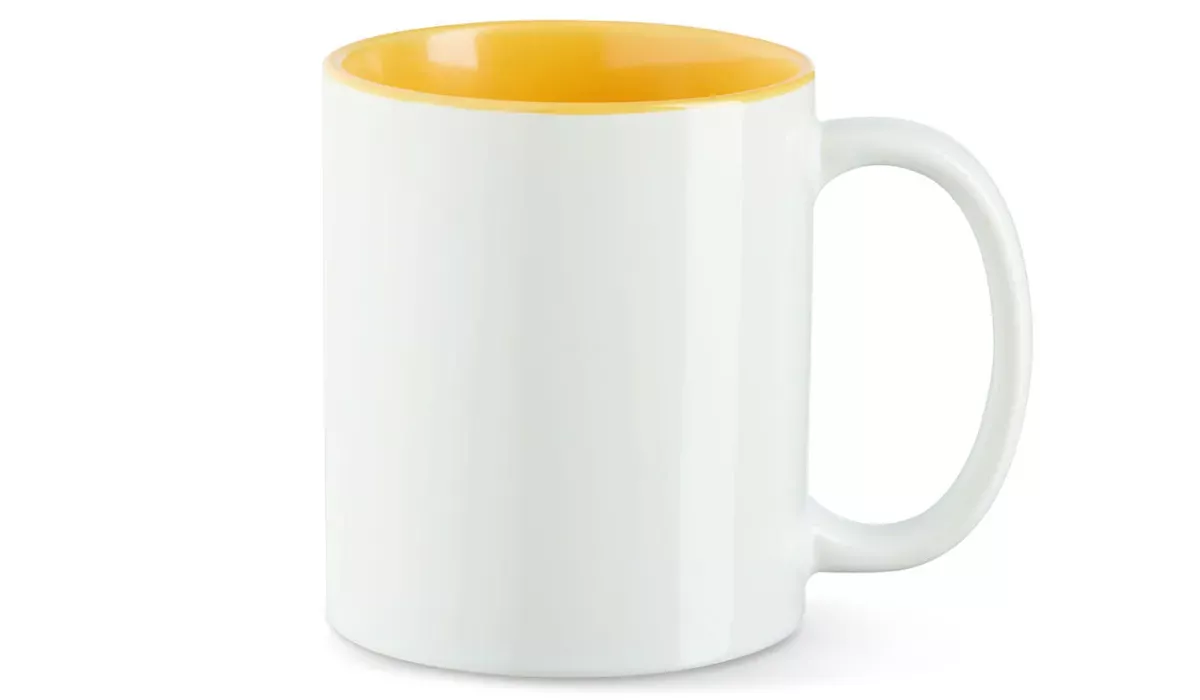 Cup Maria 330 ml - white/gold yellow