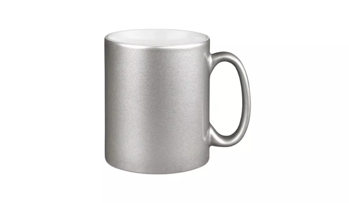 Cup metallic-look 330 ml - silver