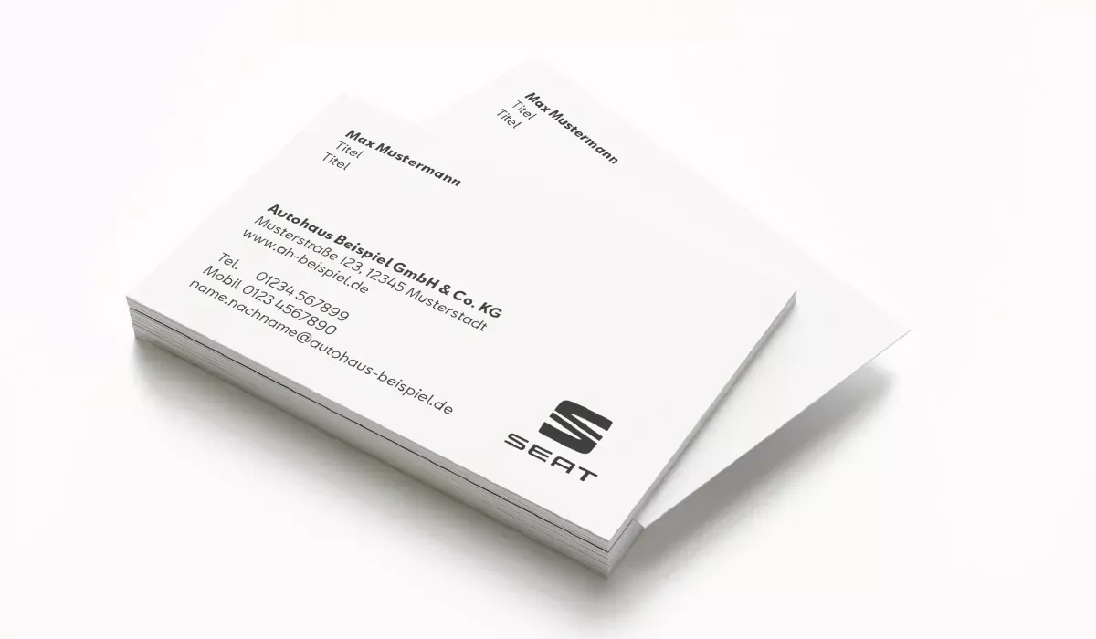 SEAT Partner Business cards