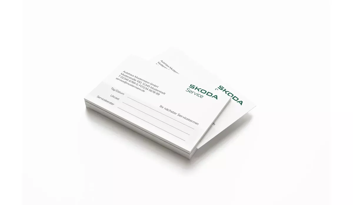 ŠKODA Service Appointment cards
