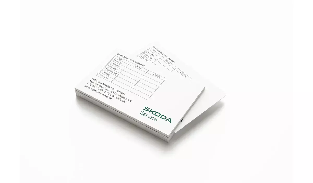 ŠKODA Service Appointment cards Version 2