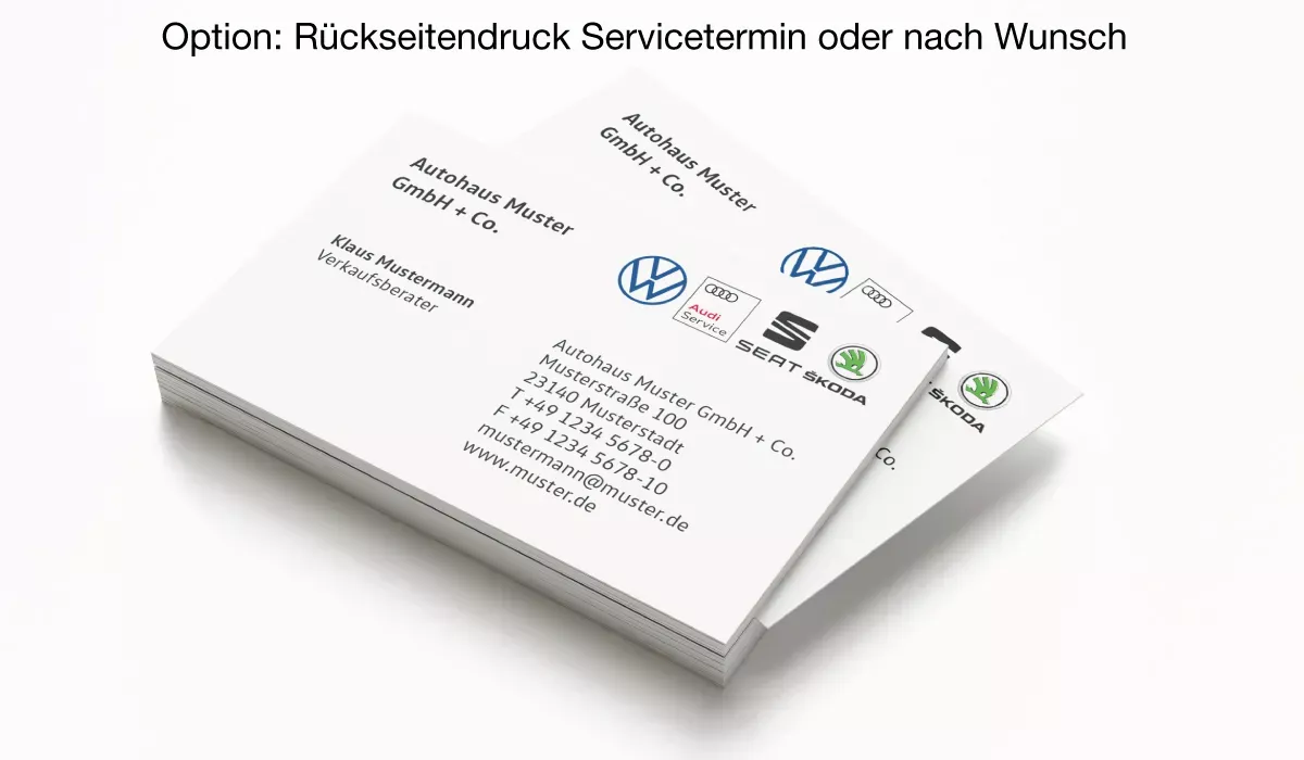 VW Multi Brand Visitenkarten 4 Markenlogos