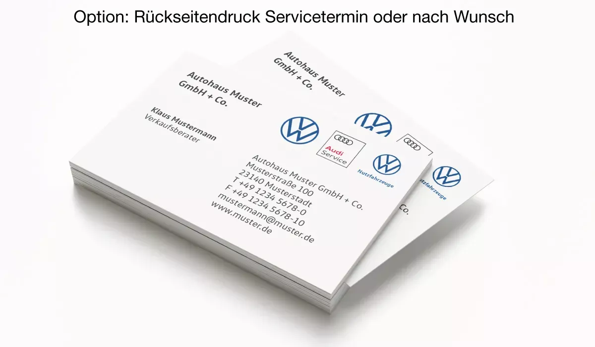 VW Multi Brand Visitenkarten 3 Markenlogos