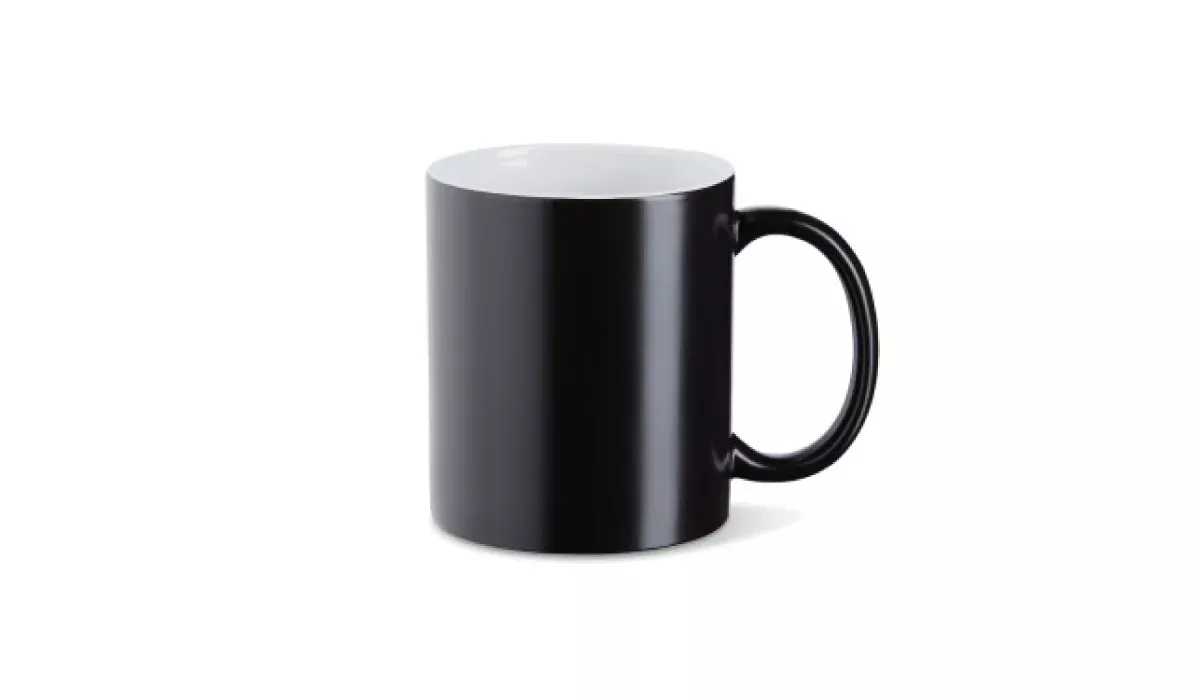 Zaubertasse aus Keramik 330 ml - schwarz matt